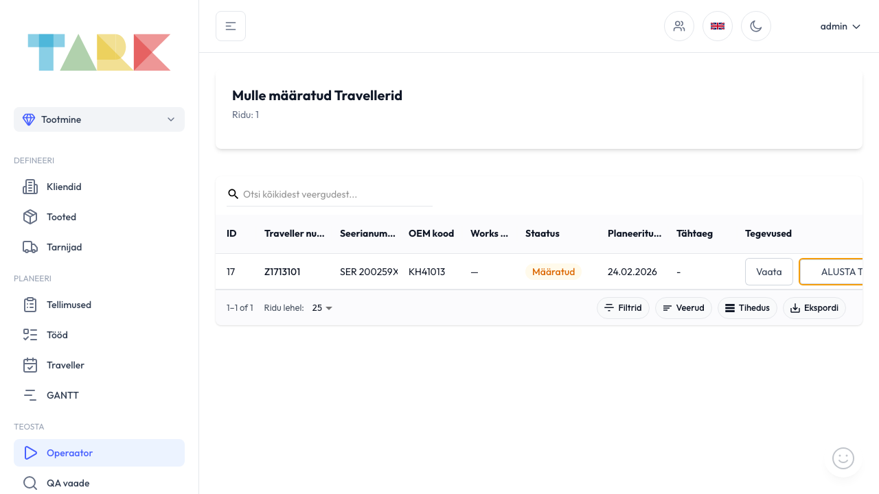 Tark operaatori vaade
